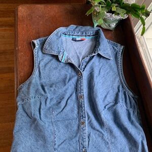Denim Button Up Summer Vtg Vest